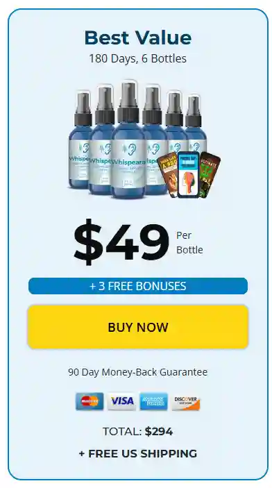 whispeara 6 Bottles – official website bundle with free shipping